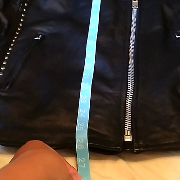 Women's black 2XL Leather motorcycle jacket - Picture 6 of 12